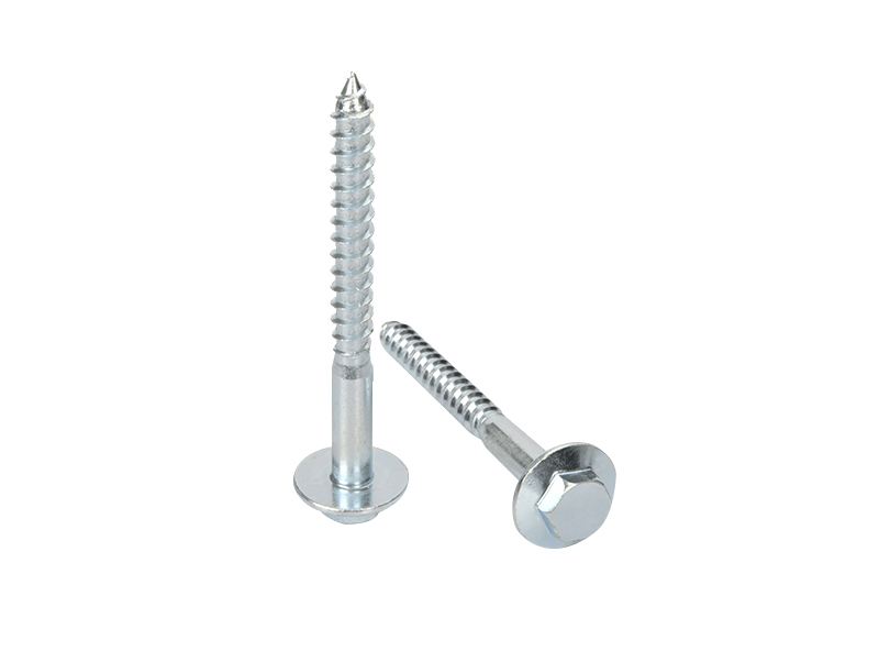 042 Hex big flange wood screw（steel Q195,  GR4.8，zinc plated）